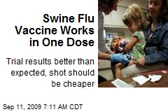 Swine Flu Vaccine Works in One Dose