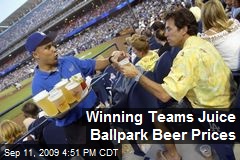 Winning Teams Juice Ballpark Beer Prices