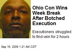 Ohio Con Wins Week Break After Botched Execution