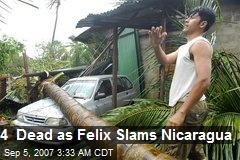 4 Dead as Felix Slams Nicaragua