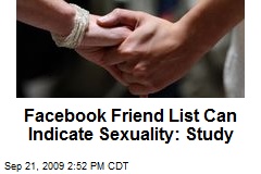 Facebook Friend List Can Indicate Sexuality: Study