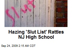 Hazing 'Slut List' Rattles NJ High School