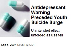Antidepressant Warning Preceded Youth Suicide Surge