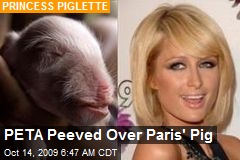 PETA Peeved Over Paris' Pig