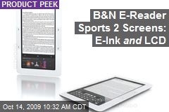 B&amp;N E-Reader Sports 2 Screens: E-Ink and LCD