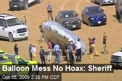 Balloon Mess No Hoax: Sheriff