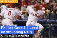 Phillies Grab 3-1 Lead on 9th-Inning Rally