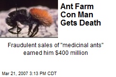 Ant Farm Con Man Gets Death