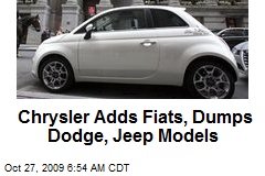 Chrysler Adds Fiats, Dumps Dodge, Jeep Models