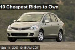 10 Cheapest Rides to Own