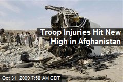 Troop Injuries Hit New High in Afghanistan