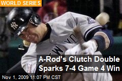 A-Rod's Clutch Double Sparks 7-4 Game 4 Win