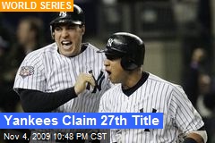 Yankees Claim 27th Title