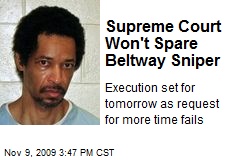 Supreme Court Won't Spare Beltway Sniper