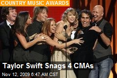 Taylor Swift Snags 4 CMAs