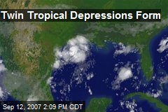 Twin Tropical Depressions Form
