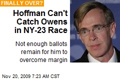 Hoffman Can't Catch Owens in NY-23 Race