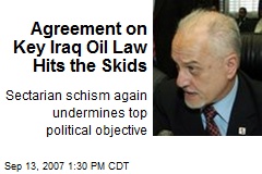 Agreement on Key Iraq Oil Law Hits the Skids
