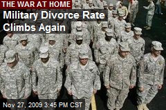 Military Divorce Rate Climbs Again
