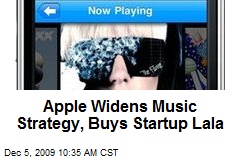 Apple Widens Music Strategy, Buys Startup Lala