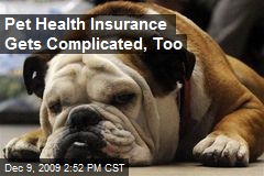 Pet Health Insurance Gets Complicated, Too