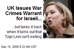 UK Issues War Crimes Warrant for Israeli...