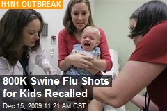 800K Swine Flu Shots for Kids Recalled