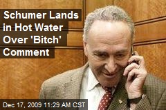 Schumer Lands in Hot Water Over 'Bitch' Comment