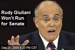 Rudy Giuliani Won't Run for Senate