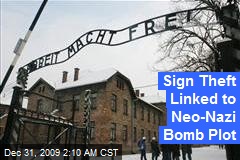 Sign Theft Linked to Neo-Nazi Bomb Plot