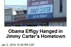 Obama Effigy Hanged in Jimmy Carter's Hometown