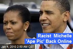 Racist Michelle 'Ape Pic' Back Online
