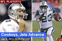 Cowboys, Jets Advance