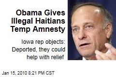 Obama Gives Illegal Haitians Temp Amnesty