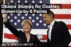 Obama Stumps for Coakley; Brown Up by 5 Points