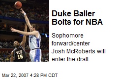 Duke Baller Bolts for NBA