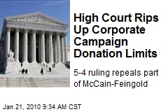 High Court Rips Up Corporate Campaign Donation Limits