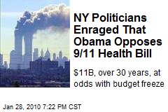 NY Politicians Enraged That Obama Opposes 9/11 Health Bill