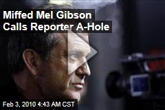 Miffed Mel Gibson Calls Reporter A-Hole