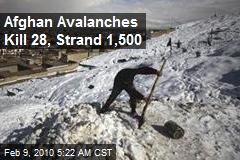 Afghan Avalanches Kill 28, Strand 1,500