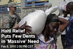 Haiti Relief Puts Few Dents in 'Massive' Need