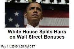 White House Splits Hairs on Wall Street Bonuses