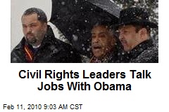 Civil Rights Leaders Talk Jobs With Obama