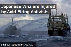 Japanese Whalers Injured by Acid-Firing Activists