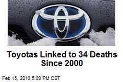 Toyotas Linked to 34 Deaths Since 2000
