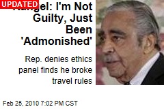 Rangel: I'm Not Guilty, Just Been 'Admonished'