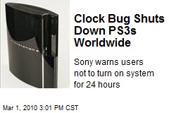 Clock Bug Shuts Down PS3s Worldwide