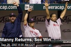 Manny Returns, Sox Win