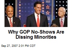 Why GOP No-Shows Are Dissing Minorities