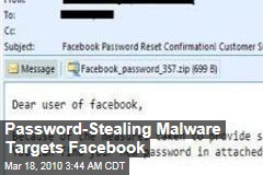 Password-Stealing Malware Targets Facebook